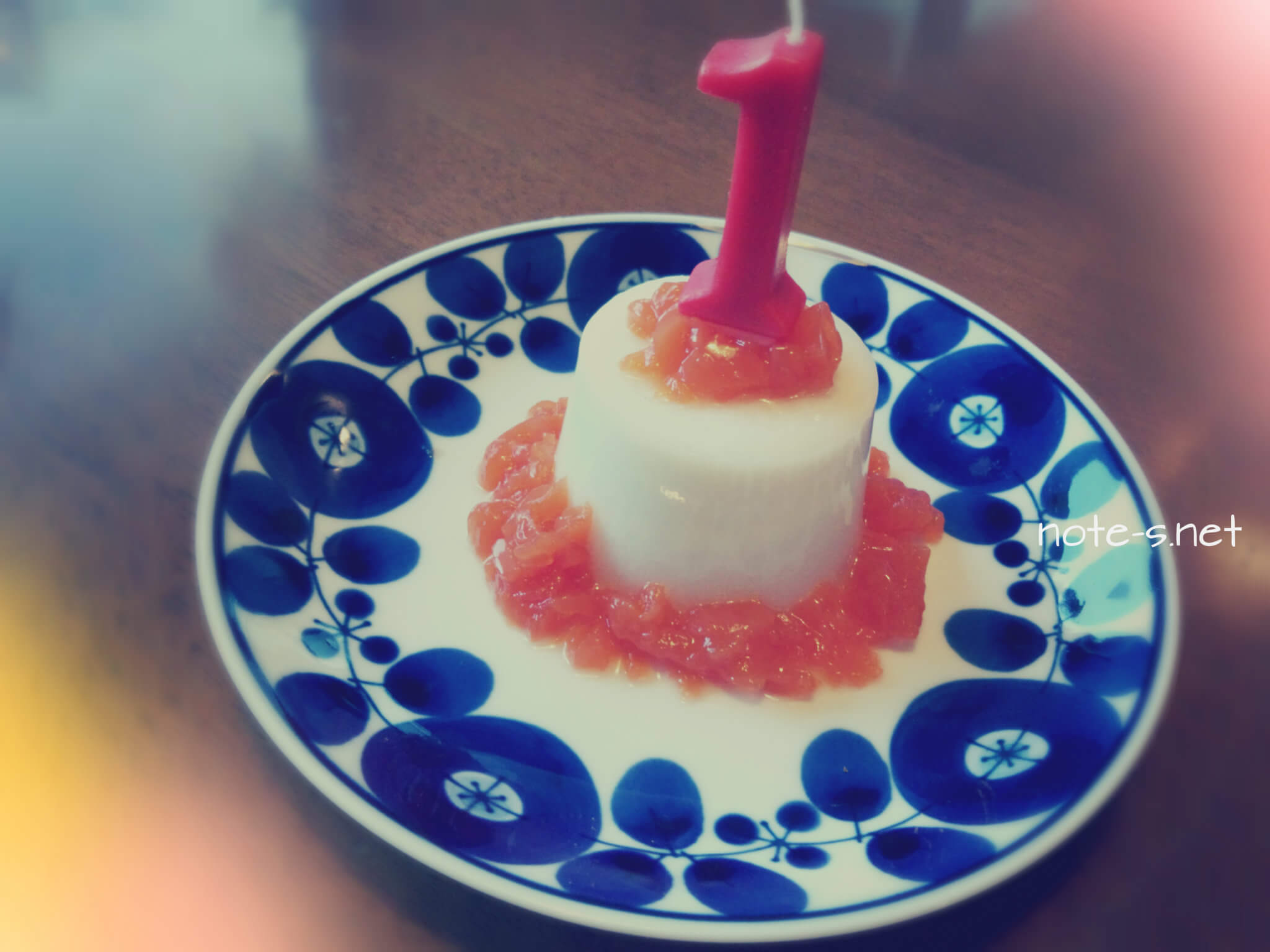 1歳誕生日ケーキを手作り 手作り写真付 寒天でなんちゃって風 チビヒメとのヒビ