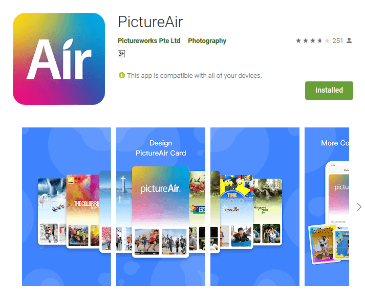 PictureAir アプリ